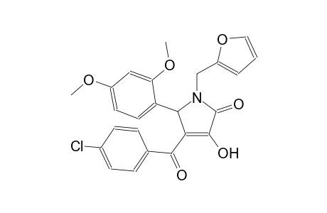 4-(4-chlorobenzoyl)-5-(2,4-dimethoxyphenyl)-1-(2-furylmethyl)-3-hydroxy-1,5-dihydro-2H-pyrrol-2-one