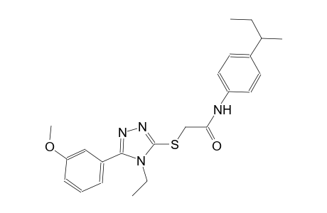 N-(4-sec-butylphenyl)-2-{[4-ethyl-5-(3-methoxyphenyl)-4H-1,2,4-triazol-3-yl]sulfanyl}acetamide