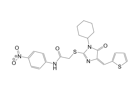 2-{[(4E)-1-cyclohexyl-5-oxo-4-(2-thienylmethylene)-4,5-dihydro-1H-imidazol-2-yl]sulfanyl}-N-(4-nitrophenyl)acetamide