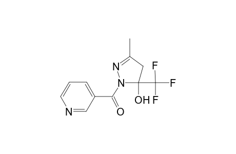 3-Methyl-1-(3-pyridinylcarbonyl)-5-(trifluoromethyl)-4,5-dihydro-1H-pyrazol-5-ol