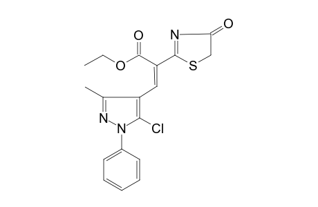 3-(5-Chloro-3-methyl-1-phenyl-1H-pyrazol-4-yl)-2-(4-oxo-4,5-dihydro-thiazol-2-yl)-acrylic acid ethyl ester