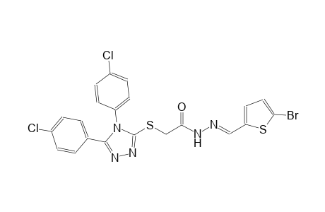 2-{[4,5-bis(4-chlorophenyl)-4H-1,2,4-triazol-3-yl]sulfanyl}-N'-[(E)-(5-bromo-2-thienyl)methylidene]acetohydrazide