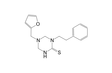 5-(2-furylmethyl)-1-(2-phenylethyl)tetrahydro-1,3,5-triazine-2(1H)-thione