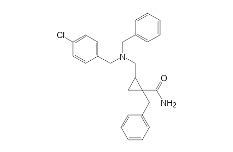 2-{[N-Benzyl-N-(p-chlorobenzyl)amino]methyl}-1-benzylcyclopropane-1-carboxamide