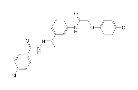 N-{3-[(1E)-N-(4-chlorobenzoyl)ethanehydrazonoyl]phenyl}-2-(4-chlorophenoxy)acetamide
