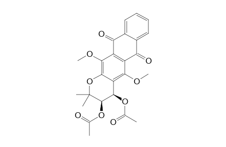 (+/-)-3,4-DIACETOXY-3,4-DIHYDRO-5,12-DIMETHOXY-2,2-DIMETHYL-2H-ANTHRA-[2,3-B]-PYRAN-6,11-DIONE