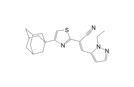 (2E)-2-[4-(1-adamantyl)-1,3-thiazol-2-yl]-3-(1-ethyl-1H-pyrazol-5-yl)-2-propenenitrile
