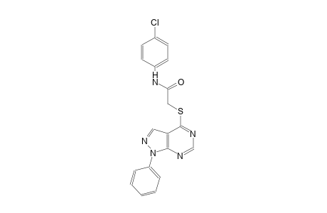 N-(4-chlorophenyl)-2-[(1-phenyl-1H-pyrazolo[3,4-d]pyrimidin-4-yl)sulfanyl]acetamide