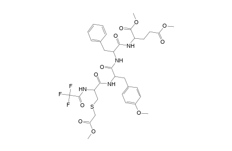 L-Glutamic acid, N-[N-[N-[S-(2-methoxy-2-oxoethyl)-N-(trifluoroacetyl)-L-cysteinyl]-O-methyl-L-tyrosyl]-L-phenylalanyl]-, dimethyl ester
