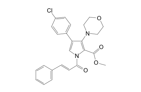 1H-Pyrrole-2-carboxylic acid, 1-(3-phenylpropenoyl)-3-morpholino-4-(4-chlorophenyl)-