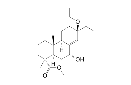 Methyl 13.beta.-ethoxy-7.alpha.-hydroxyabiet-8(14)-enoate, Methyl[1R-(1.alpha.,4a.beta.,4b.alpha.,7.beta.,9.alpha.,10a.alpha.)]-1,2,3,4,4a,4b,5,6,7,9,10,10a-dodecahydro-7-ethoxy-9-hydroxy-1,4a-dimethyl-7-(1-methylethyl)phenanthrene-1-carboxylate