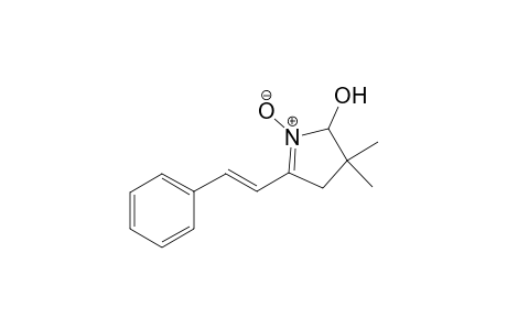 (E)-2-hydroxy-3,3-dimethyl-5-(2-phenylethenyl)-3,4-dihydro-2H-pyrrole 1-oxide