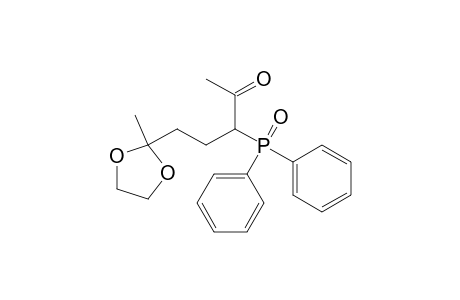 2-Pentanone, 3-(diphenylphosphinyl)-5-(2-methyl-1,3-dioxolan-2-yl)-