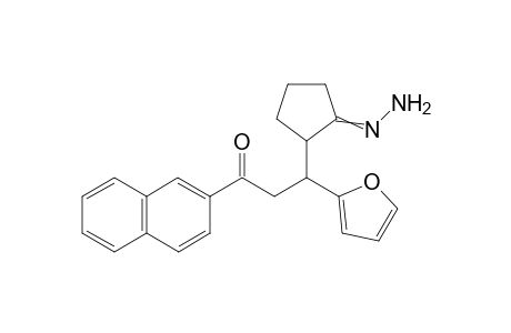 3-(furan-2-yl)-3-(2-hydrazonocyclopentyl)-1-(naphthalen-2-yl)propan-1-one