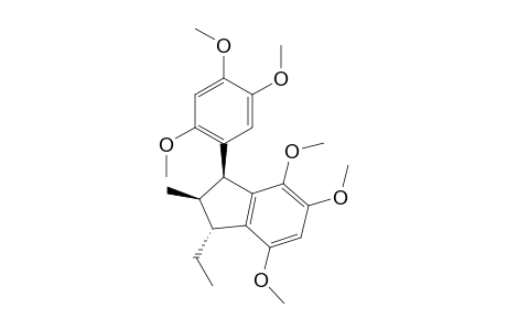 1-(2',4',5'-Trimethoxyphenyl)-2-methyl-3-ethyl-1alpha,2beta,3alpha(H)-4,6,7-trimethoxyindane