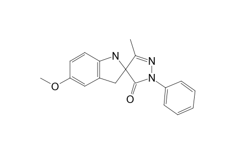 Spiro[2H-indole-2,4'-[4H]pyrazol]-3'(2'H)-one, 1,3-dihydro-5-methoxy-5'-methyl-2'-phenyl-