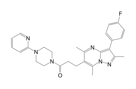 pyrazolo[1,5-a]pyrimidine, 3-(4-fluorophenyl)-2,5,7-trimethyl-6-[3-oxo-3-[4-(2-pyridinyl)-1-piperazinyl]propyl]-