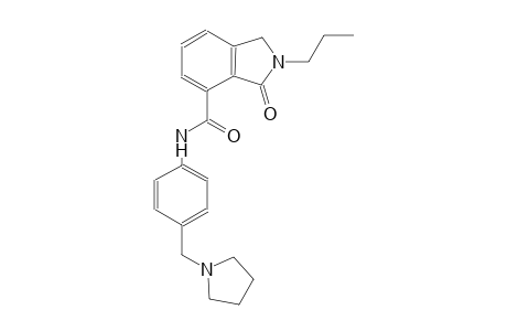 3-oxo-2-propyl-N-[4-(1-pyrrolidinylmethyl)phenyl]-4-isoindolinecarboxamide