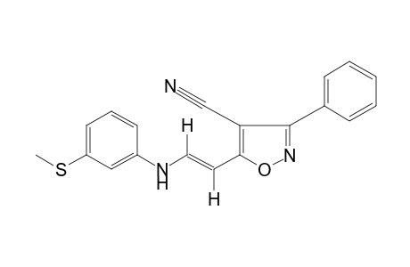 trans-5-{2-[m-(METHYLTHIO)ANILINO]VINYL}-3-PHENYL-4-ISOXAZOLECARBONITRILE