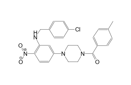benzenemethanamine, 4-chloro-N-[5-[4-(4-methylbenzoyl)-1-piperazinyl]-2-nitrophenyl]-