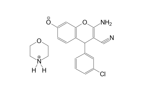 morpholin-4-ium 2-amino-4-(3-chlorophenyl)-3-cyano-4H-chromen-7-olate