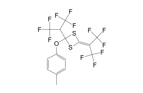 2-(1,1,1,3,3,3-hexafluoropropan-2-yl)-4-(1,1,1,3,3,3-hexafluoropropan-2-ylidene)-2-(4-methylphenoxy)-1,3-dithietane