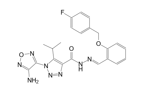 1-(4-amino-1,2,5-oxadiazol-3-yl)-N'-((E)-{2-[(4-fluorobenzyl)oxy]phenyl}methylidene)-5-isopropyl-1H-1,2,3-triazole-4-carbohydrazide