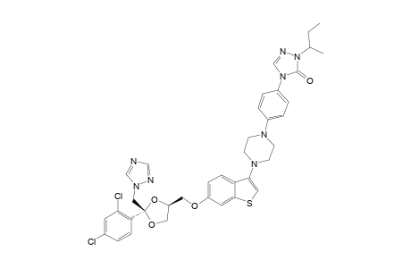 (+/-)-CIS-3-{4-[4-(2-(1-METHYLPROPYL)-3-OXO-3,4-DIHYDRO-(2H)-1,2,4-TRIAZOL-4-YL)-PHENYL]-PIPERAZIN-1-YL}-6-{[2-(2,4-DICHLOROPHENYL-2(1H)-1,2,4-TRI