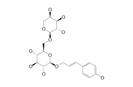 ROSSICASIN-B;TRANS-PARA-COUMARYL-(6'-O-ALPHA-L-ARABINOPYRANOSYL)-O-BETA-D-GLUCOPYRANOSIDE