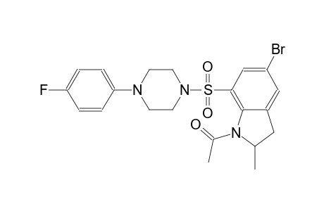 1H-indole, 1-acetyl-5-bromo-7-[[4-(4-fluorophenyl)-1-piperazinyl]sulfonyl]-2,3-dihydro-2-methyl-