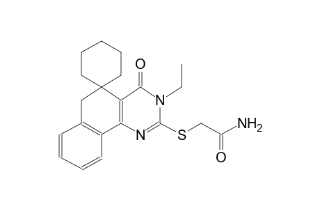 2-((3-ethyl-4-oxo-4,6-dihydro-3H-spiro[benzo[h]quinazoline-5,1'-cyclohexan]-2-yl)thio)acetamide