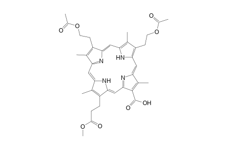 2,4-bis(2-acetoxyethyl)-7-[2-(methoxycarbonyl)ethyl]-1,3,5,8-tetramehylporphyrin-6-carboxylic acid