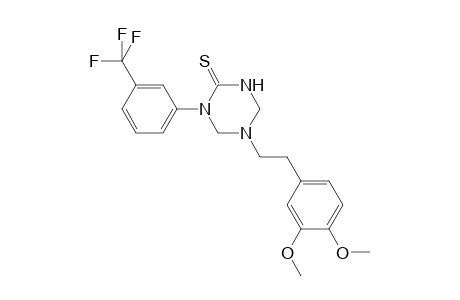 5-[2-(3,4-dimethoxyphenyl)ethyl]-1-[3-(trifluoromethyl)phenyl]-1,3,5-triazinane-2-thione