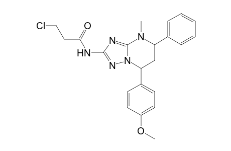 3-Chloro-N-(7-(4-methoxyphenyl)-4-methyl-5-phenyl-4,5,6,7-tetrahydro[1,2,4]triazolo[1,5-a]pyrimidin-2-yl)propanamide