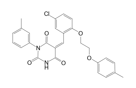 (5Z)-5-[5-chloro-2-[2-(4-methylphenoxy)ethoxy]benzylidene]-1-(m-tolyl)barbituric acid