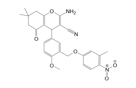 4H-1-benzopyran-3-carbonitrile, 2-amino-5,6,7,8-tetrahydro-4-[4-methoxy-3-[(3-methyl-4-nitrophenoxy)methyl]phenyl]-7,7-dimethyl-5-oxo-