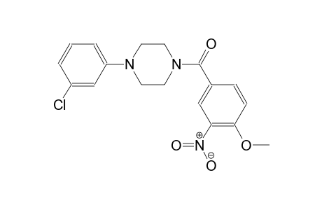 1-(3-chlorophenyl)-4-(4-methoxy-3-nitrobenzoyl)piperazine