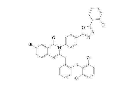 6-BROMO-3-[4-[5-(2-CHLORO-PHENYL)-1,3,4-OXADIAZOL-2-YL]-PHENYL]-2-[2-[(2,6-DICHLORO-PHENYL)-AMINO]-BENZYL]-QUINAZOLIN-4(3H)-ONE