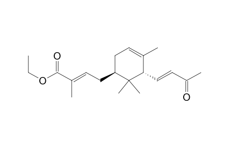 2-Butenoic acid, 2-methyl-4-[4,6,6-trimethyl-5-(3-oxo-1-butenyl)-3-cyclohexen-1-yl]-, ethyl ester, [1R-[1.alpha.(E),5.alpha.(E)]]-