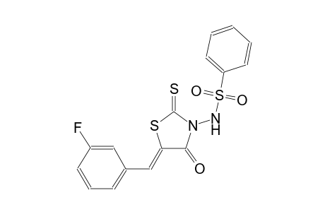 N-[(5Z)-5-(3-fluorobenzylidene)-4-oxo-2-thioxo-1,3-thiazolidin-3-yl]benzenesulfonamide