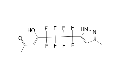 (3Z)-5,5,6,6,7,7,8,8-octafluoro-4-hydroxy-8-(3-methyl-1H-pyrazol-5-yl)-3-octen-2-one