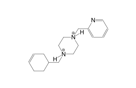 1-(3-cyclohexen-1-ylmethyl)-4-(2-pyridinylmethyl)piperazinediium