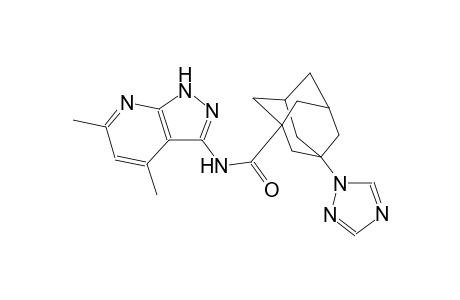 N-(4,6-dimethyl-1H-pyrazolo[3,4-b]pyridin-3-yl)-3-(1H-1,2,4-triazol-1-yl)-1-adamantanecarboxamide