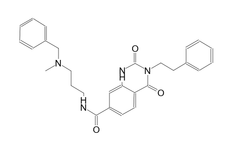 N-{3-[benzyl(methyl)amino]propyl}-2,4-dioxo-3-(2-phenylethyl)-1,2,3,4-tetrahydro-7-quinazolinecarboxamide