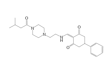 1,3-cyclohexanedione, 2-[[[2-[4-(3-methyl-1-oxobutyl)-1-piperazinyl]ethyl]amino]methylene]-5-phenyl-