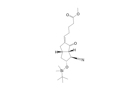 (E)-(1SR,5SR,7RS,8SR)-3-(4'-Methoxycarbonylbutylidene)-7-tert-Butyldimethylsilyloxy-8-cyanobicyclo[3.3.0]octan-2-one
