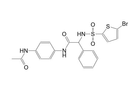 N-[4-(acetylamino)phenyl]-2-{[(5-bromo-2-thienyl)sulfonyl]amino}-2-phenylacetamide