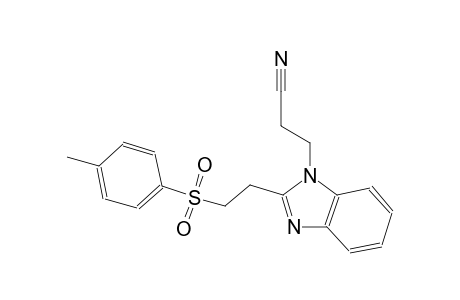 1H-benzimidazole-1-propanenitrile, 2-[2-[(4-methylphenyl)sulfonyl]ethyl]-