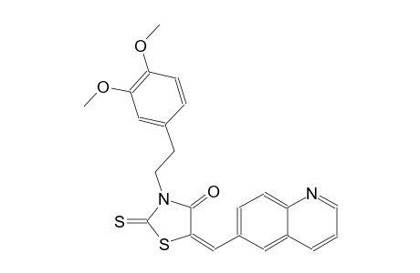 4-thiazolidinone, 3-[2-(3,4-dimethoxyphenyl)ethyl]-5-(6-quinolinylmethylene)-2-thioxo-, (5E)-