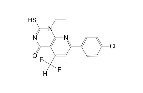 pyrido[2,3-d]pyrimidin-4(1H)-one, 7-(4-chlorophenyl)-5-(difluoromethyl)-1-ethyl-2-mercapto-